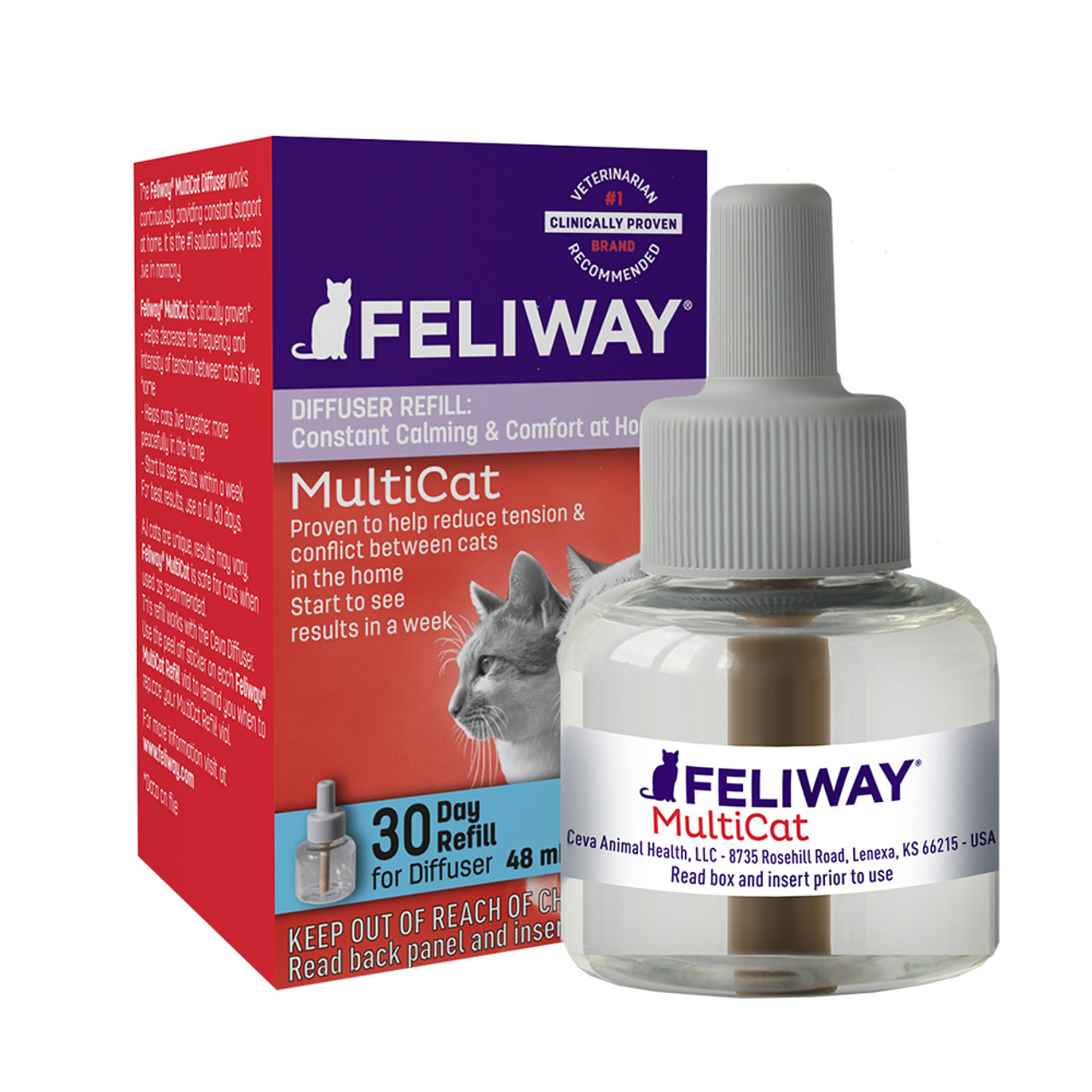  FELIWAY Optimum, Enhanced Calming Pheromone 30-day Refill – 3  Pack : Pet Supplies