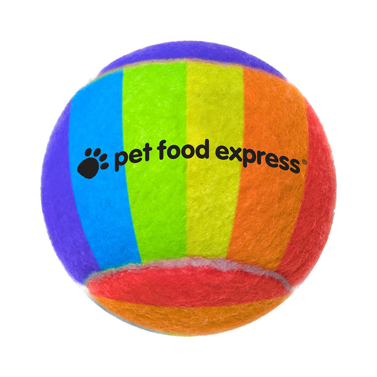 Pet Food Express Rainbow Tennis Ball Dog Toy