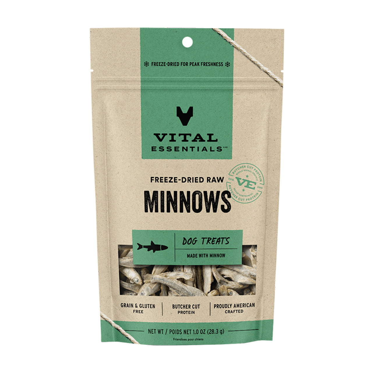 Totally Hook'd Minnow Pet Treats 1-ingredient 100% Natural Freeze-dried 