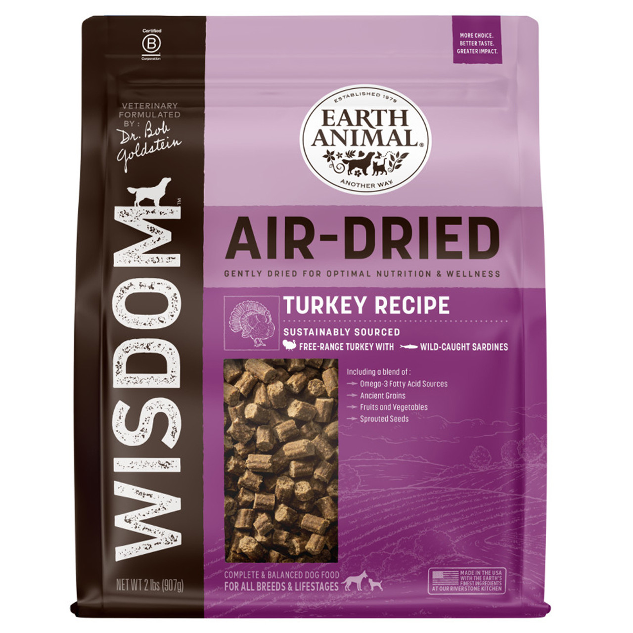 Real Meat Air Dried Dog Food (2lb) Lamb & Fish