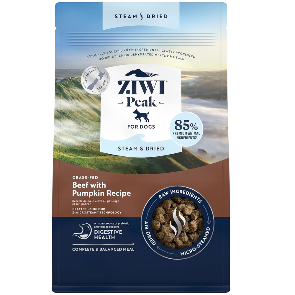 Ziwi Peak Steam & Dried Grass-Feed Beef w/ Pumpkin Recipe Air