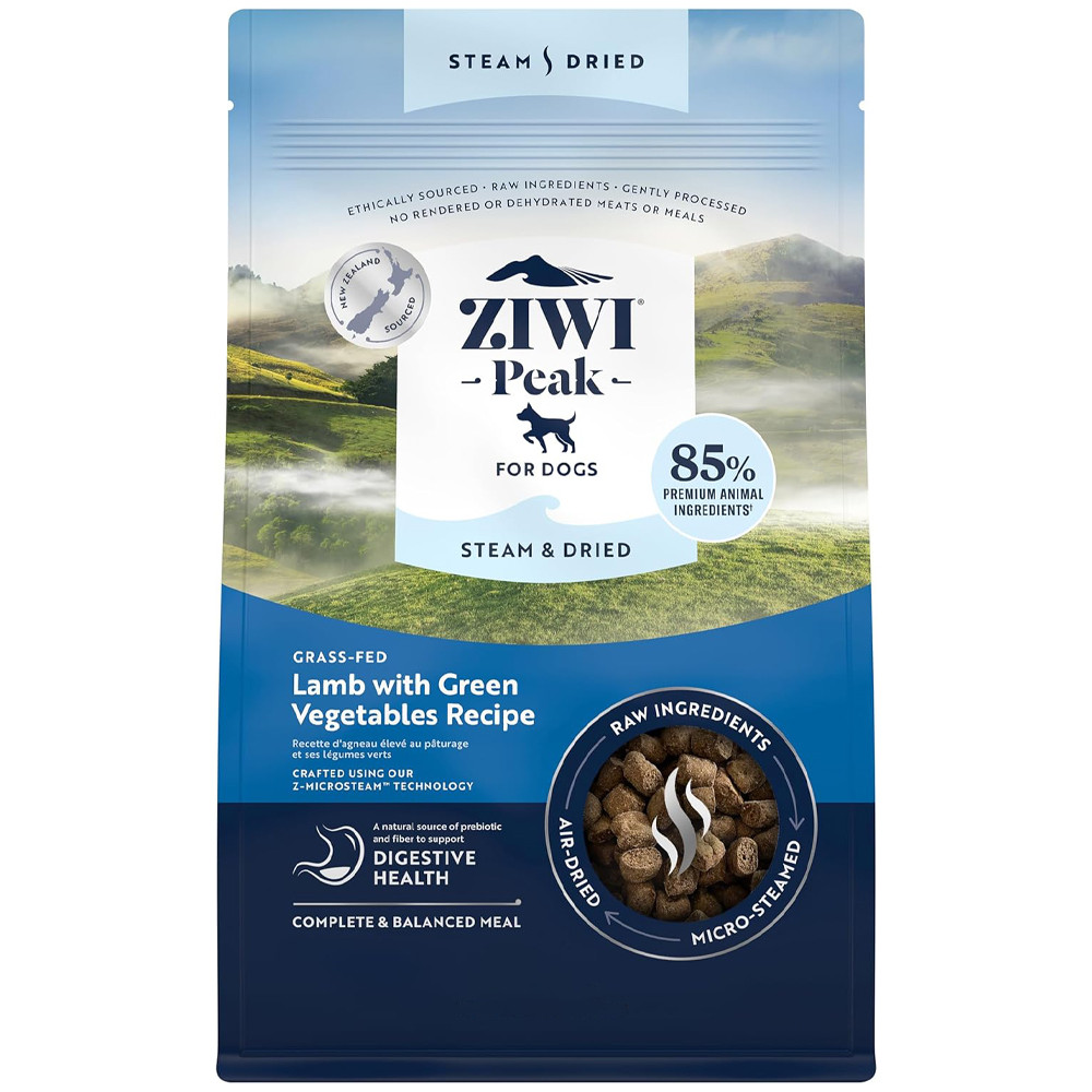 Ziwi Peak Steam & Dried Grass-Feed Lamb w/ Green Vegetables Recipe
