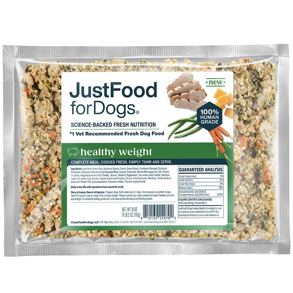 ドッグフード 85 JustFoodforDogs Healthy Weight Frozen Cooked Dog Food