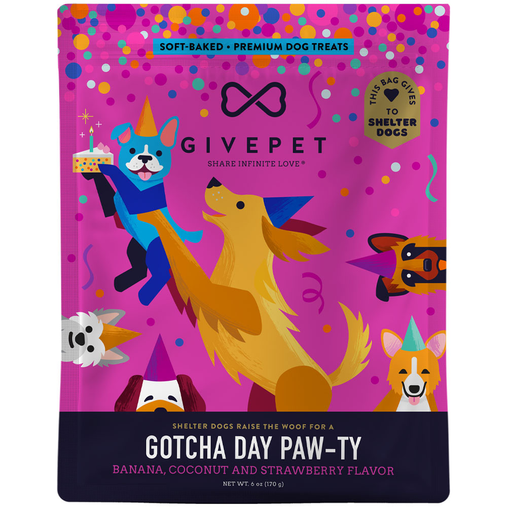 GivePet Gotcha Day Paw-ty Banana, Coconut & Strawberry Flavor Soft