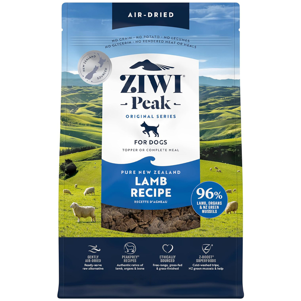 ZIWI Peak ラムレシピ 1kg Ziwi Peak Lamb Recipe Air-Dried Dog Food