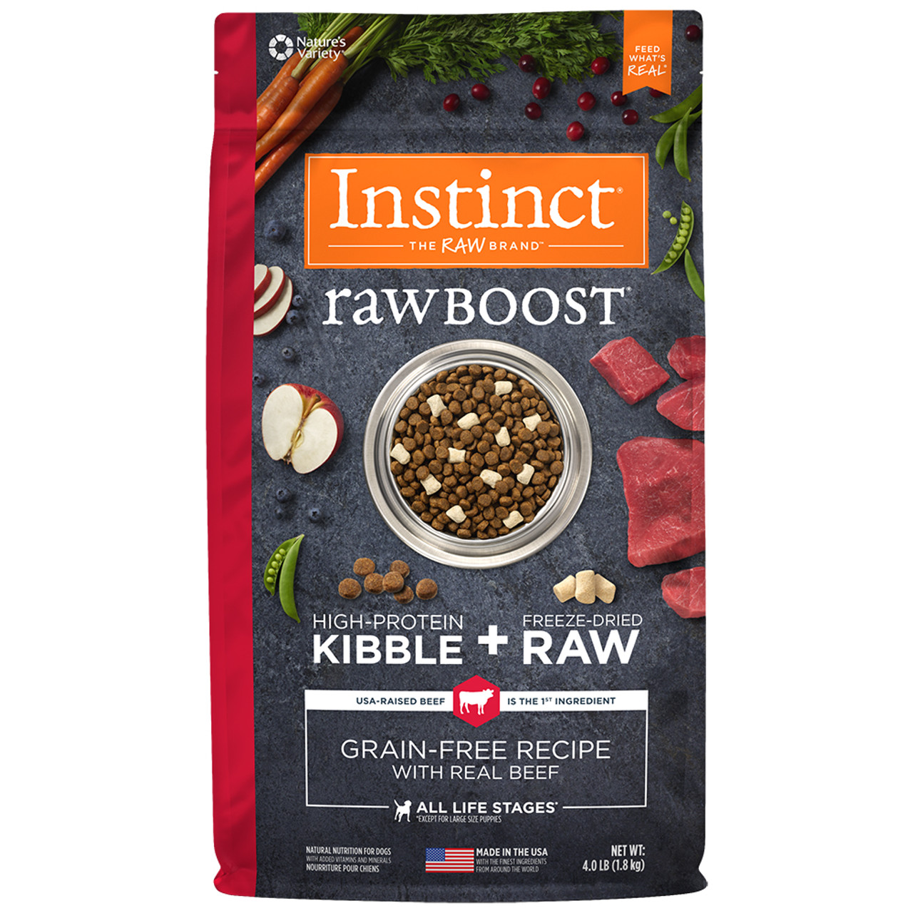 Instinct Raw Boost Grain-Free Recipe with Real Beef Dry Dog Food