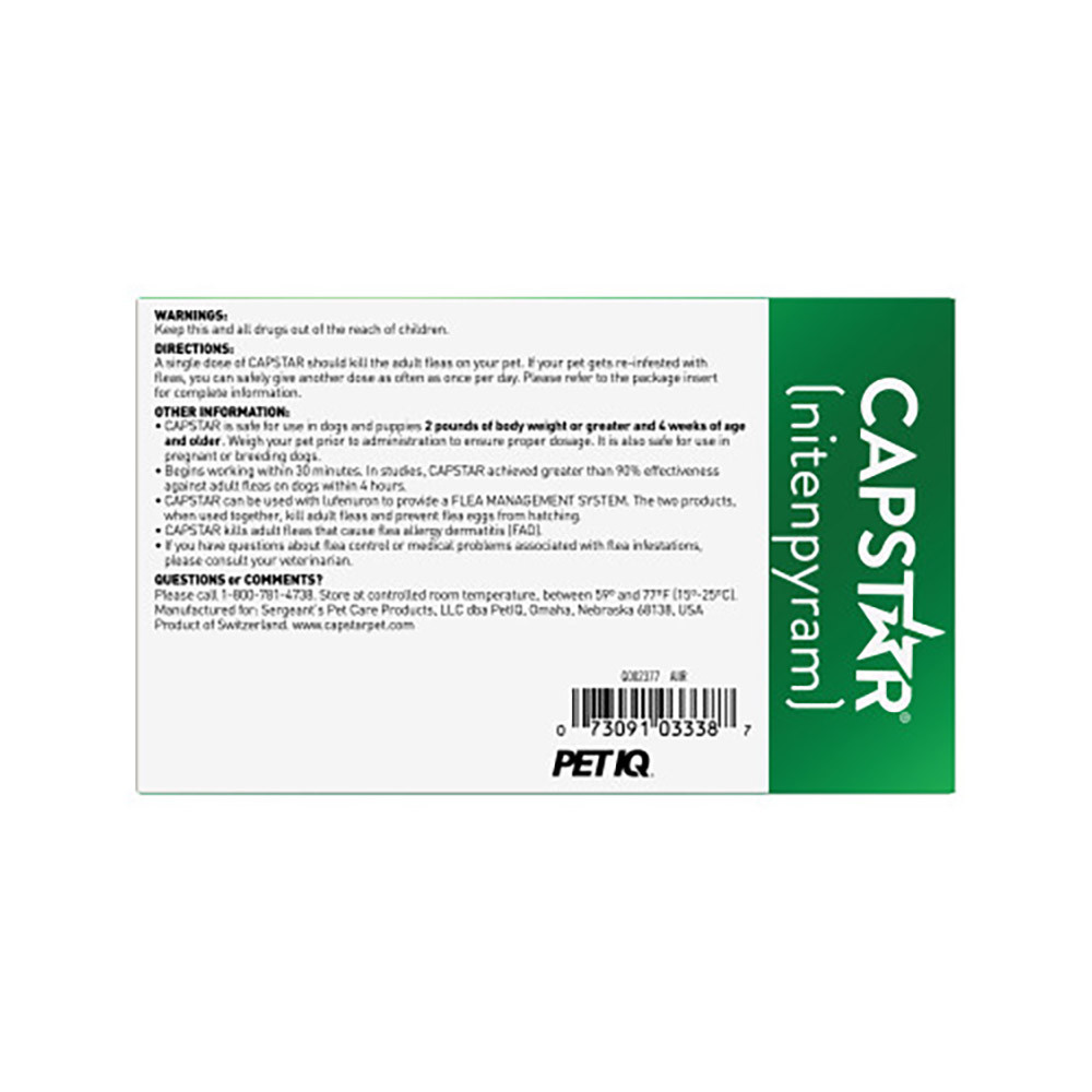 Capstar Oral Flea Treatment for Dogs 25 lbs and Up