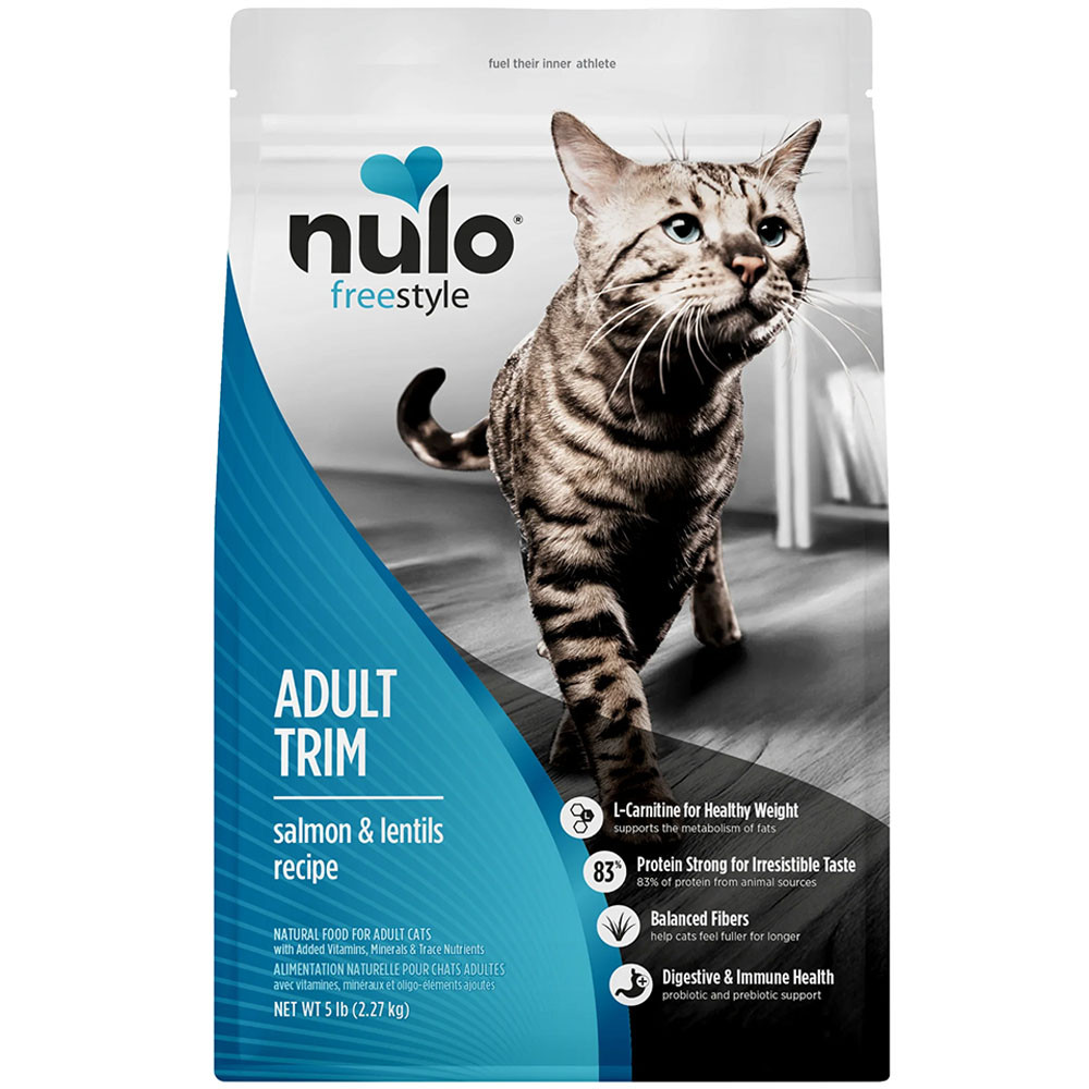 Nulo FreeStyle Adult Trim Salmon & Lentils Recipe Adult Dry Cat Food - Front, 5 lb