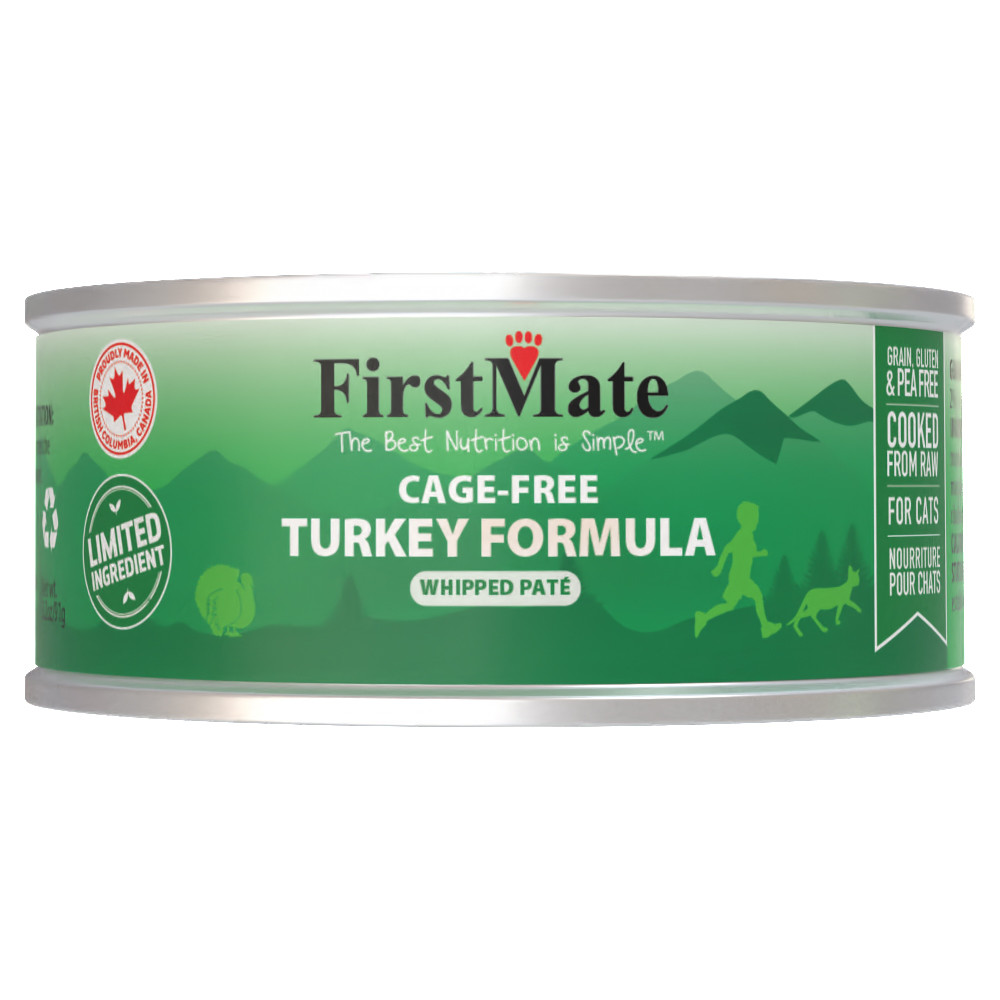 FirstMate Limited Ingredient Cage-Free Turkey Formula Whipped Paté Canned Cat Food - Front