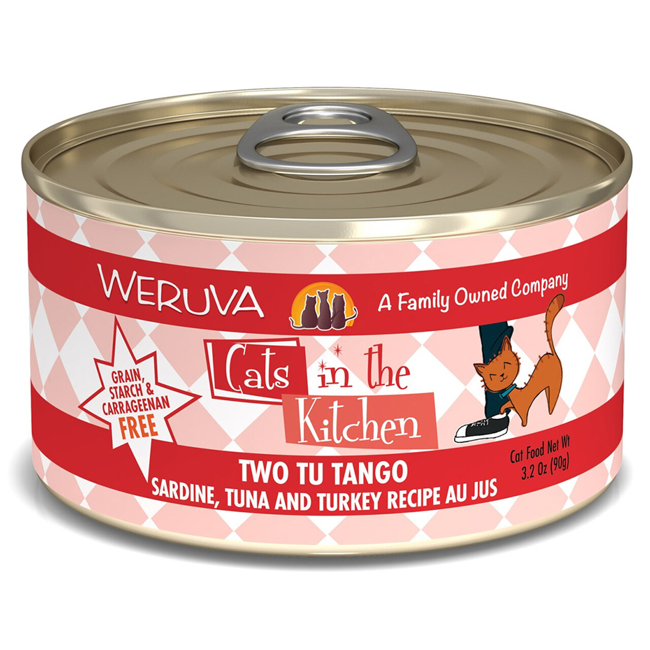 Cats in the Kitchen Two Tu Tango Sardine, Tuna and Turkey Recipe Au Jus Canned Cat Food