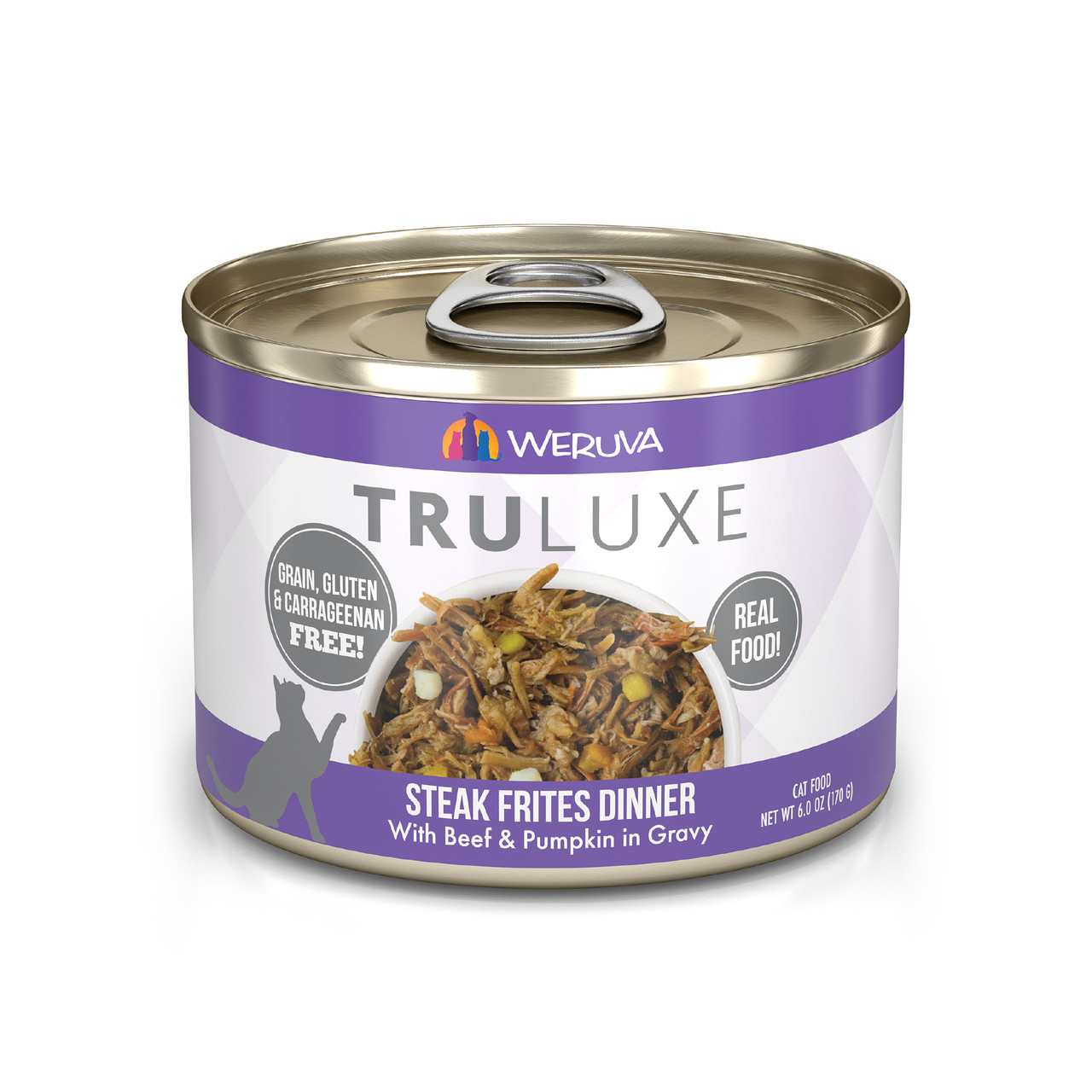 Weruva TruLuxe Steak Frites Dinner w/ Beef & Pumpkin in Gravy Canned Cat Food