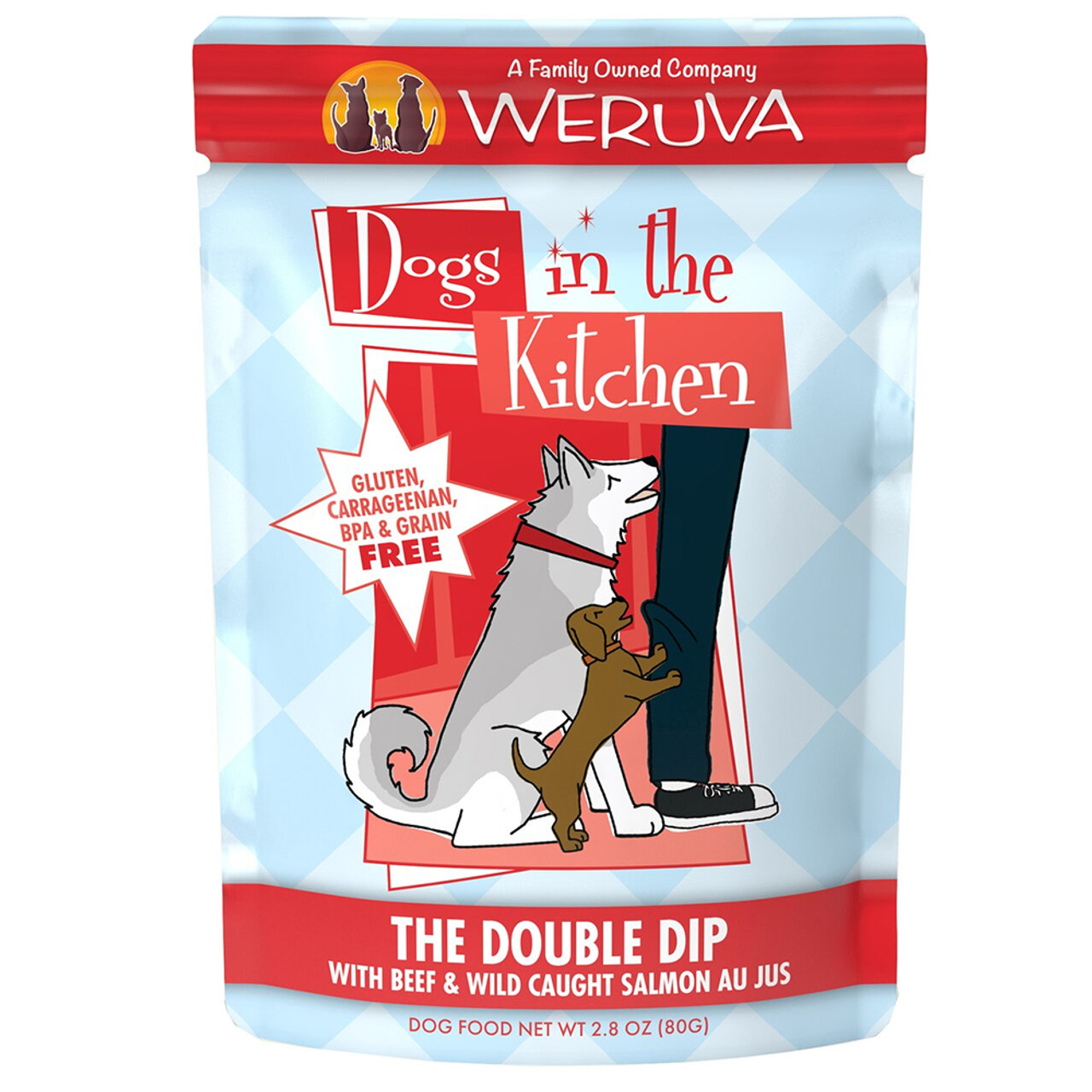 Dogs in the Kitchen The Double Dip with Beef & Wild Caught Salmon Au Jus Wet Dog Food - Front