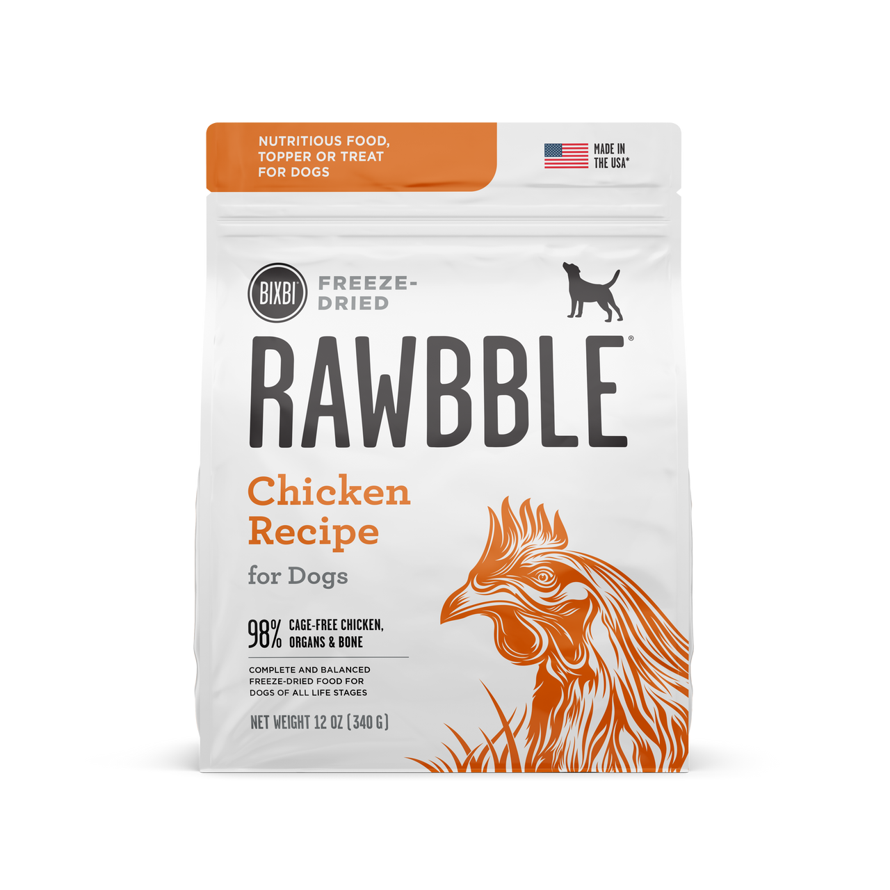 Bixbi Rawbble Chicken Recipe Freeze-Dried Dog Food
