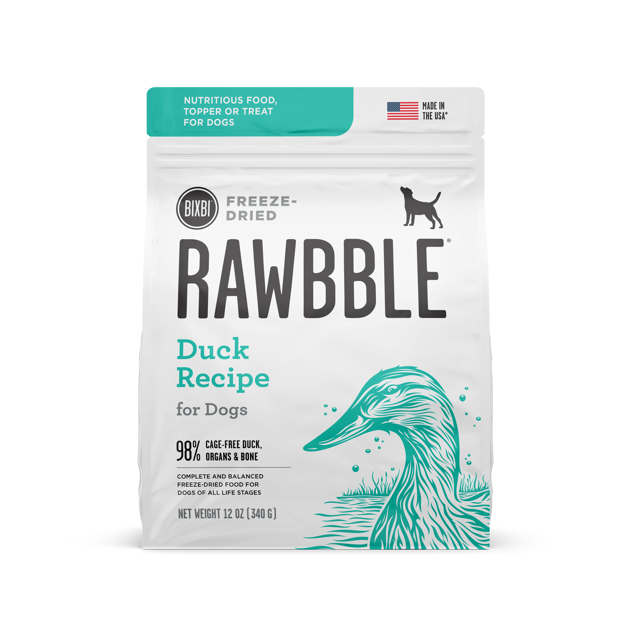 Bixbi Rawbble Duck Recipe Freeze-Dried Dog Food