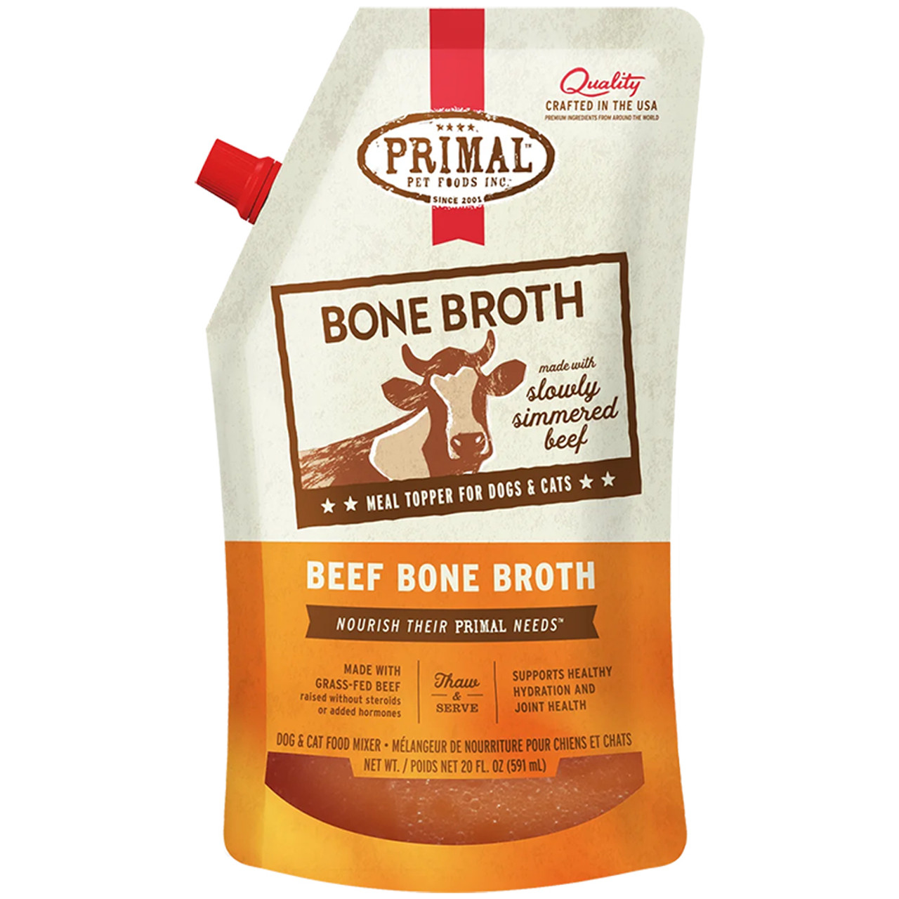 Primal Beef Bone Broth for Dogs & Cats - Front