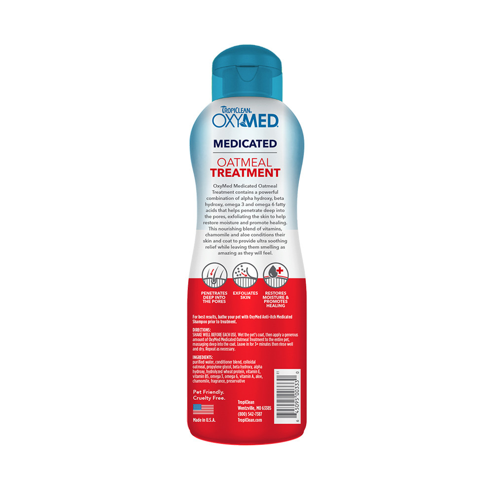 TropiClean OxyMed Medicated Anti Itch Treatment Rinse for Pets