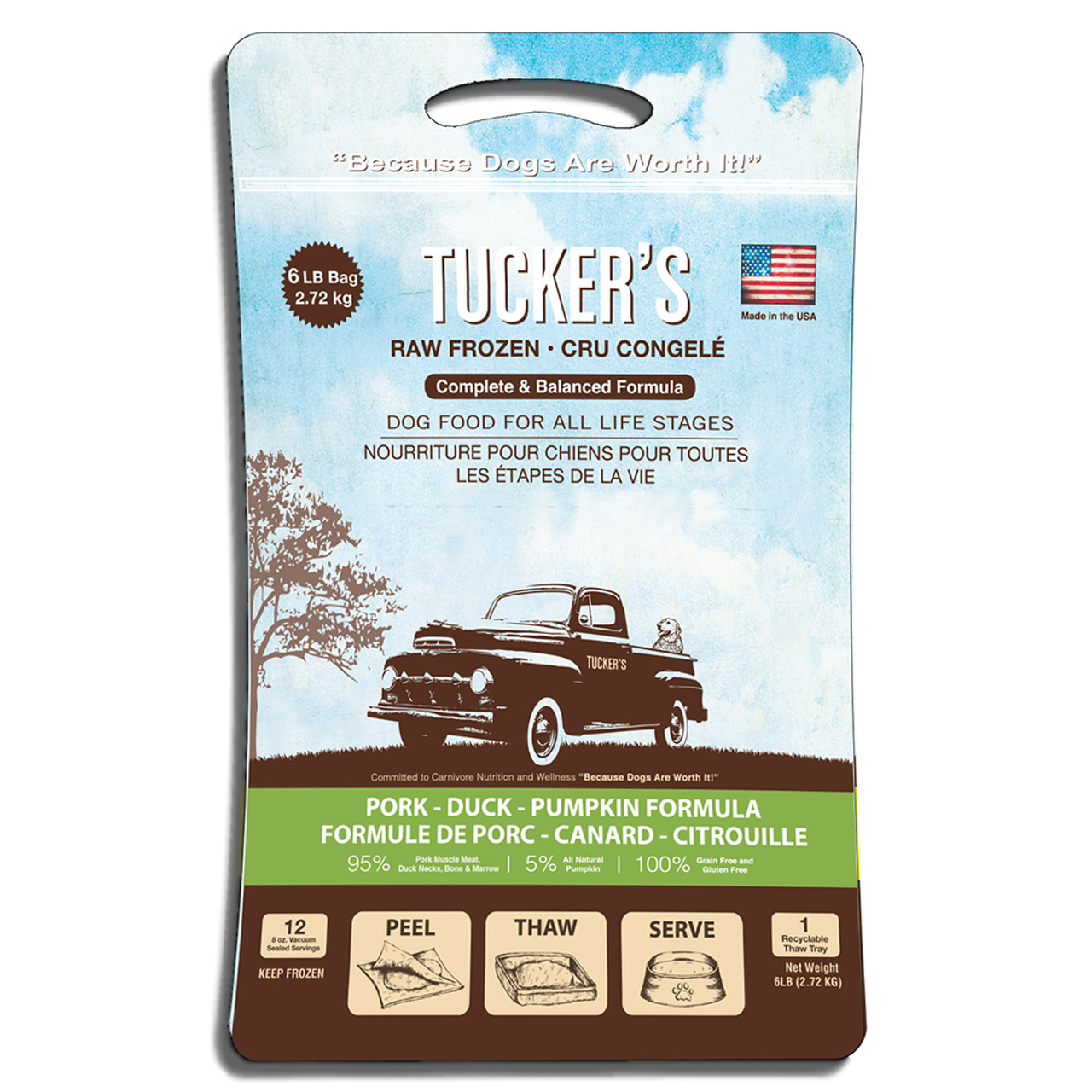Tucker's Raw Frozen Pork-Duck-Pumpkin Recipe Dog Food