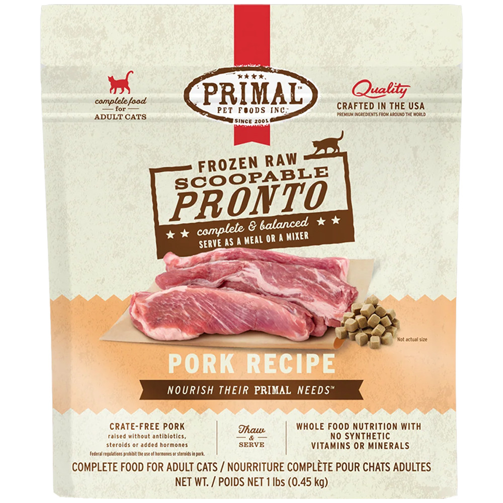 Primal Pronto Raw Frozen Feline Pork Formula Cat Food