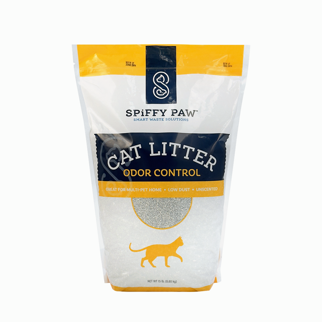 Spiffy Paw Odor Control Clumping Unscented Cat Litter - Front, 15 lb