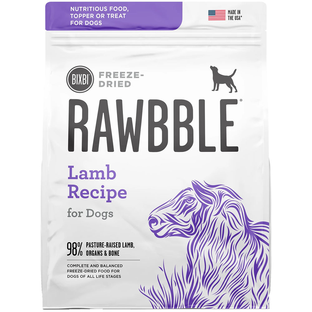 Bixbi Rawbble Lamb Recipe Freeze-Dried Dog Food - Front