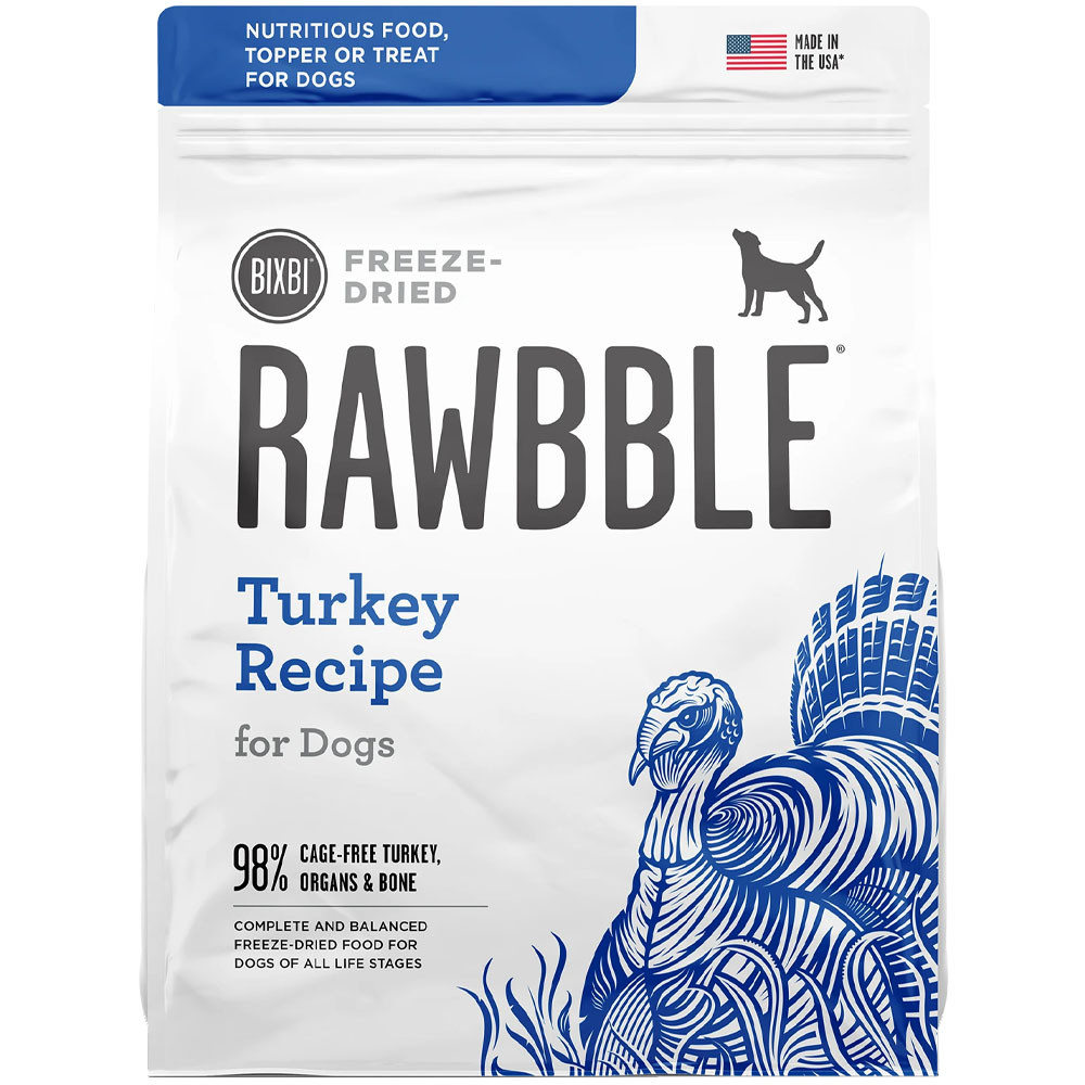 Bixbi Rawbble Turkey Recipe Freeze-Dried Dog Food - Front