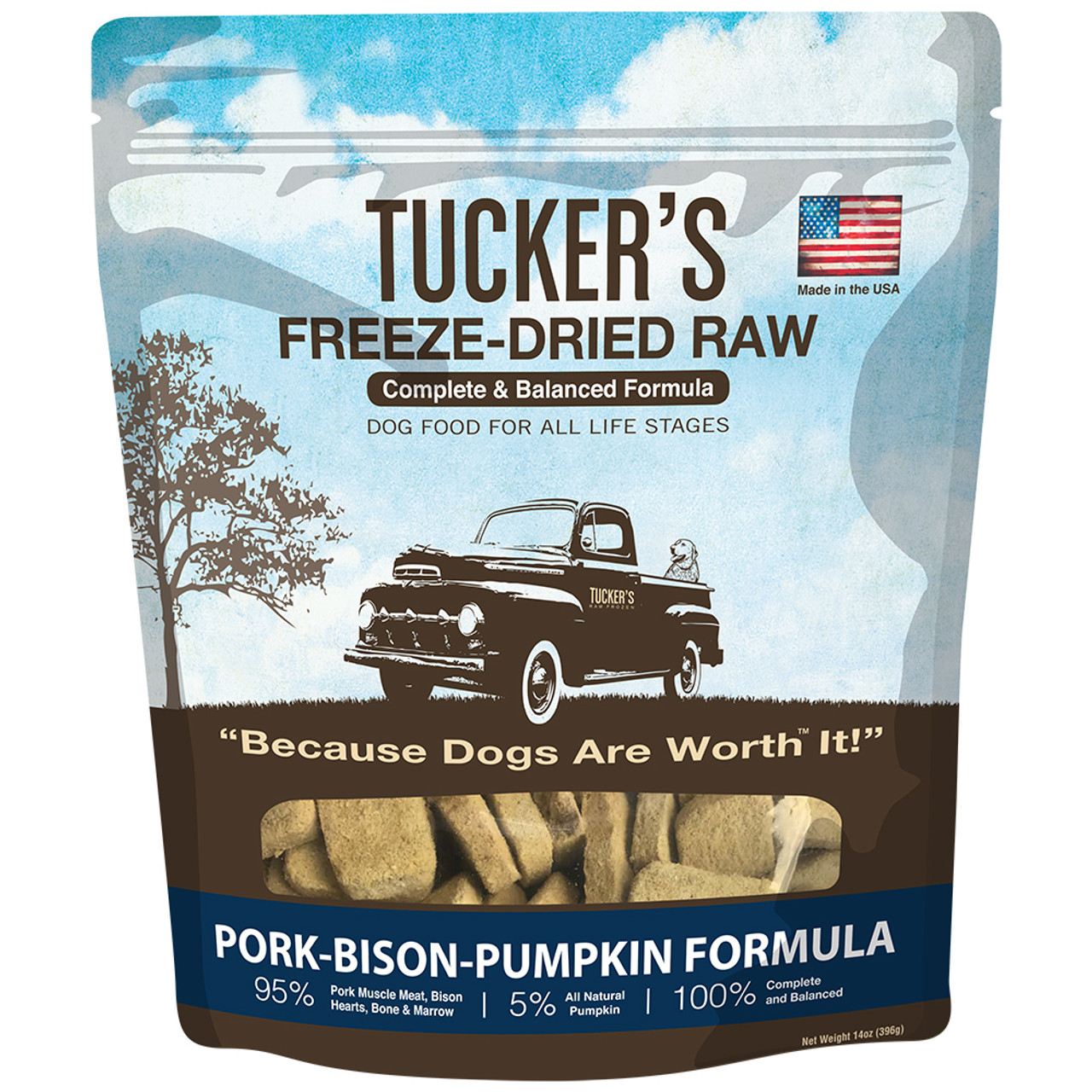 Tucker's Freeze-Dried Raw Pork-Bison-Pumpkin Recipe Dog Food