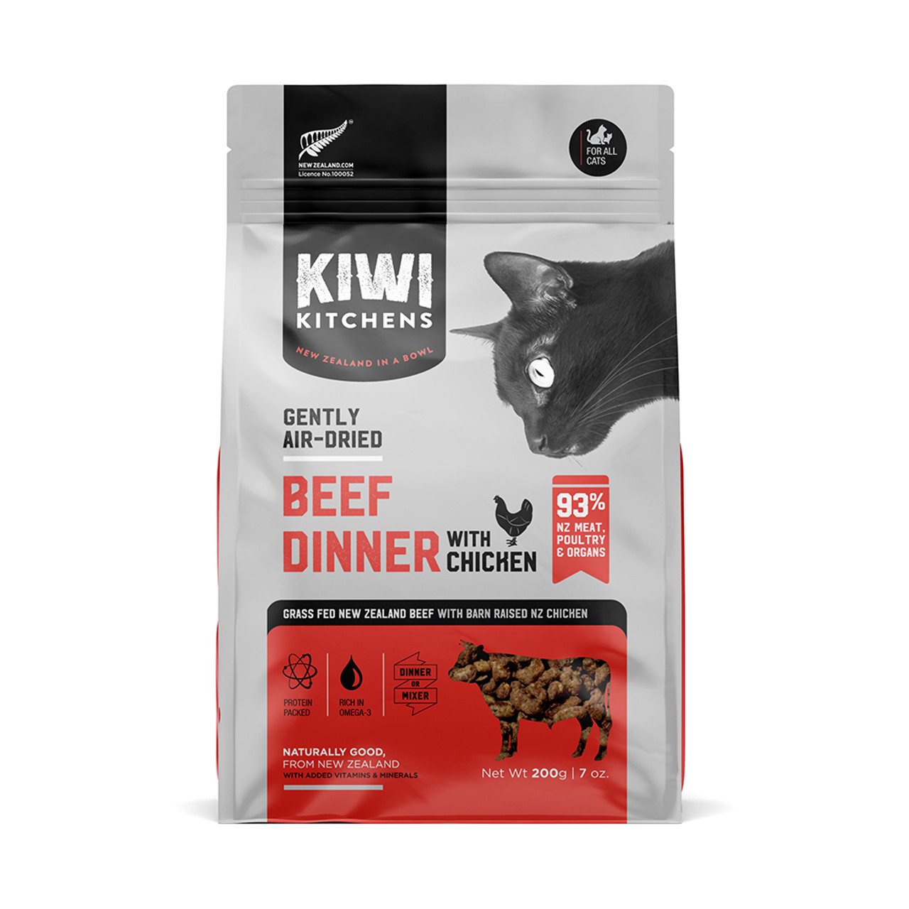 Kiwi Kitchens Gently Air-Dried Beef Dinner With Chicken Cat Food
