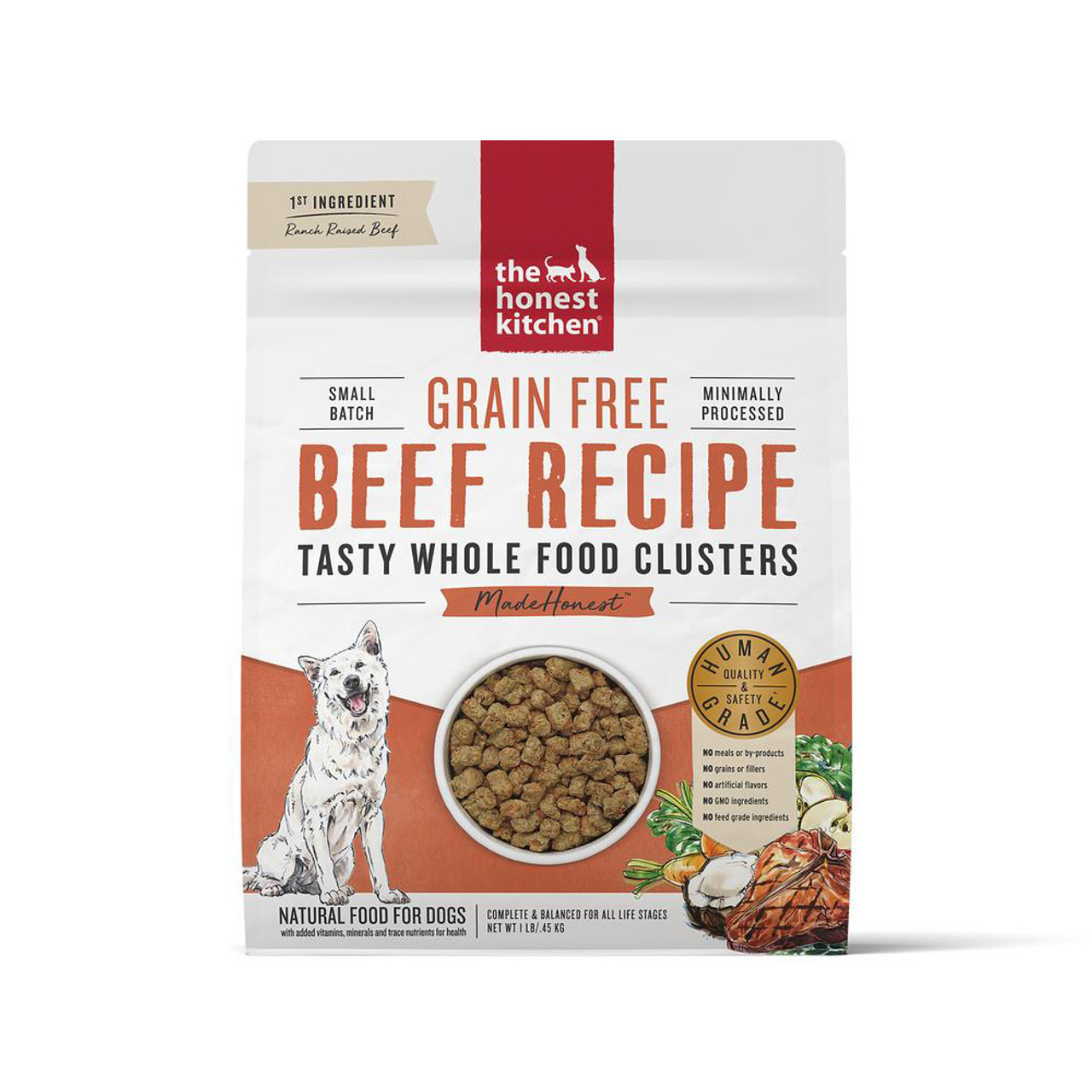 The Honest Kitchen Whole Food Clusters Grain Free Beef Recipe Dry Dog Food