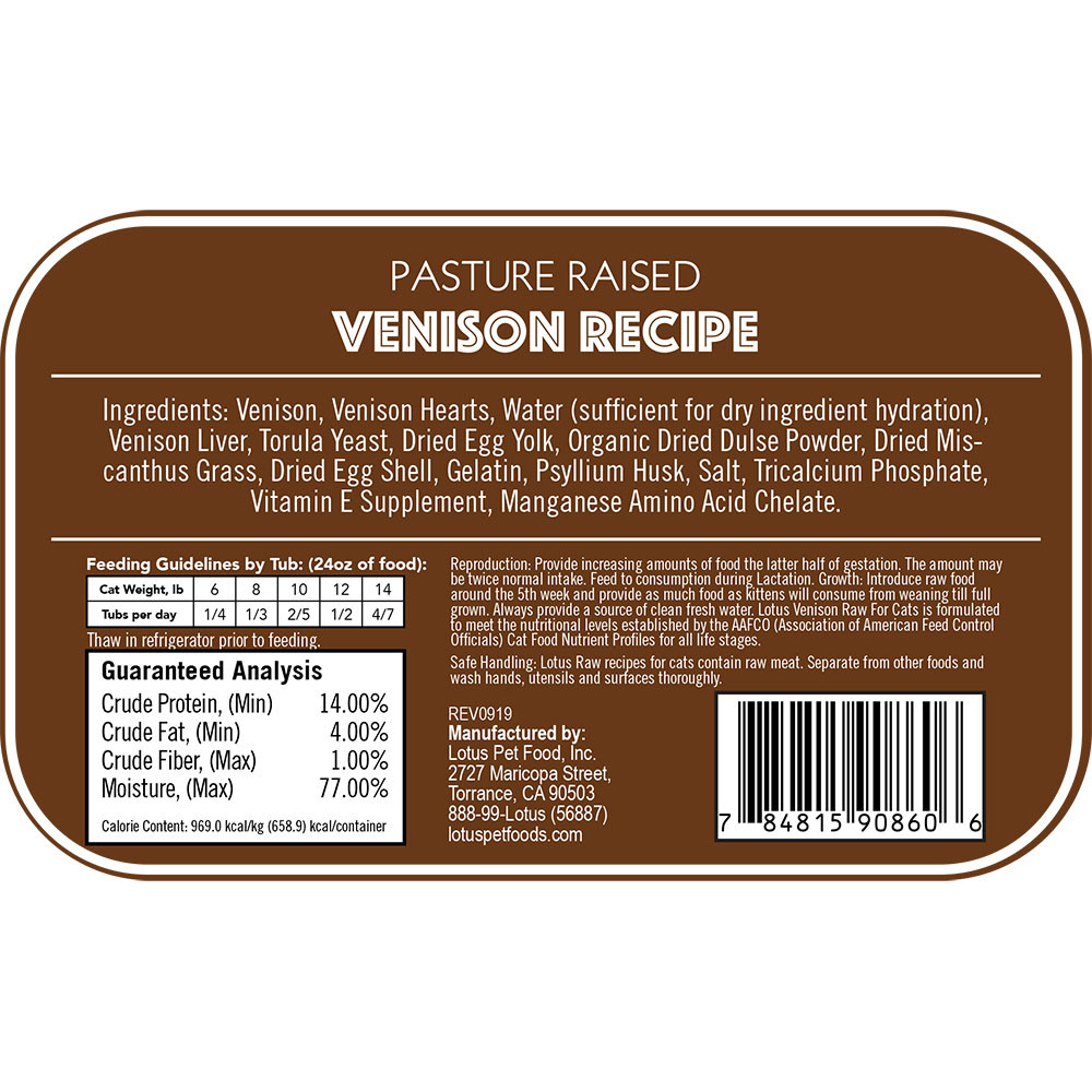 raw venison for cats