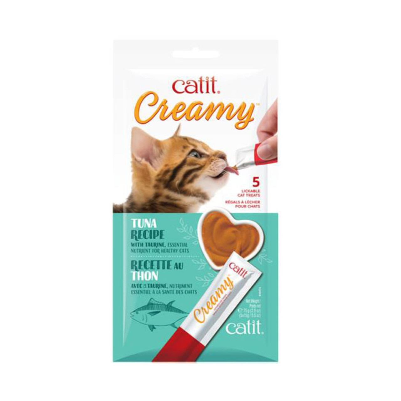 Catit Creamy Lickable Tuna Recipe Cat Treats - Front