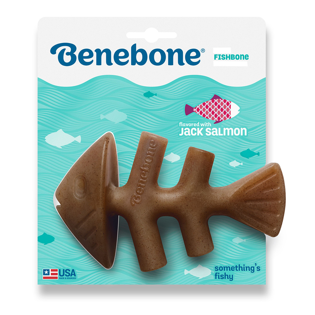 Benebone Fishbone Jack Salmon Flavor Dog Chew Toy - Package