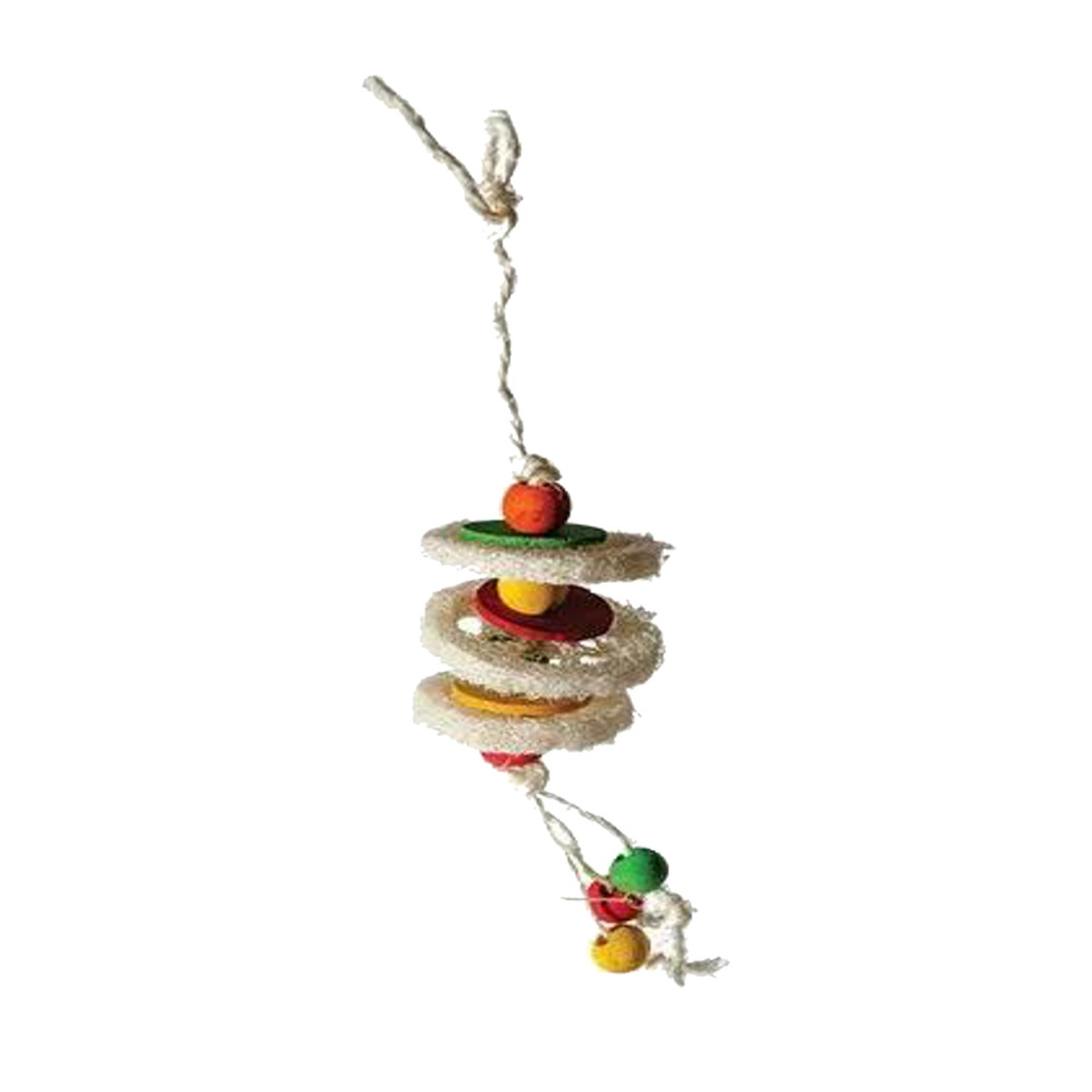 Featherland Paradise Loofa Triple Stacks Bird Toy - Front