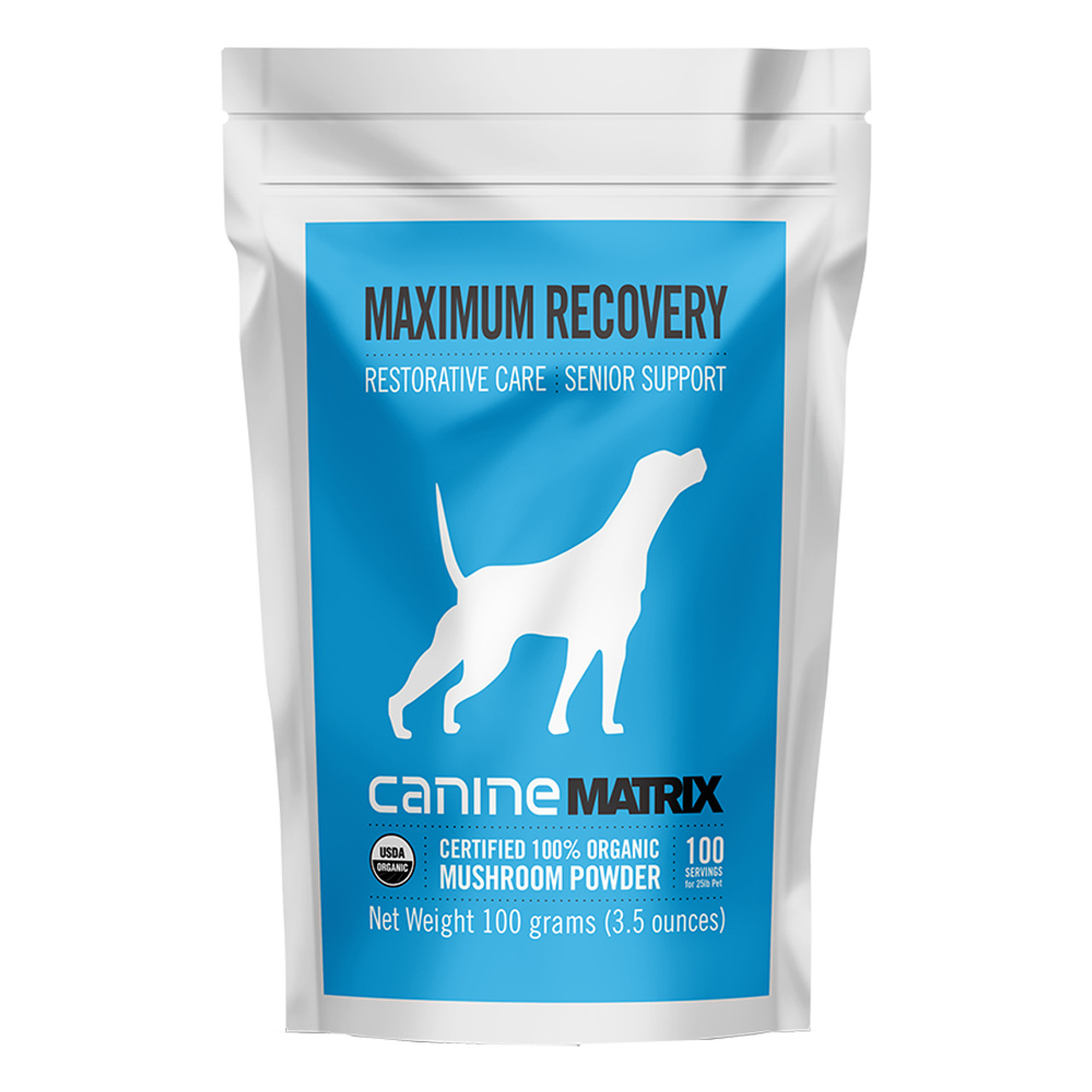 Canine Matrix Maximum Recovery Senior Support Dog Supplement - Front, 3.5 oz