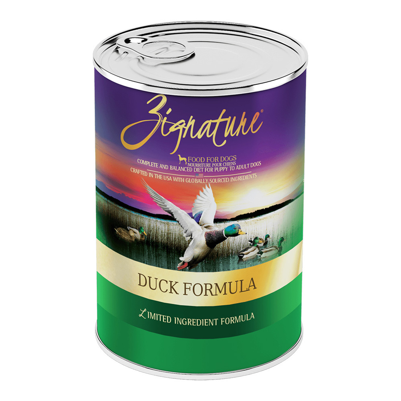 Pet Food Express Zignature Duck Formula Canned Dog Food - Front