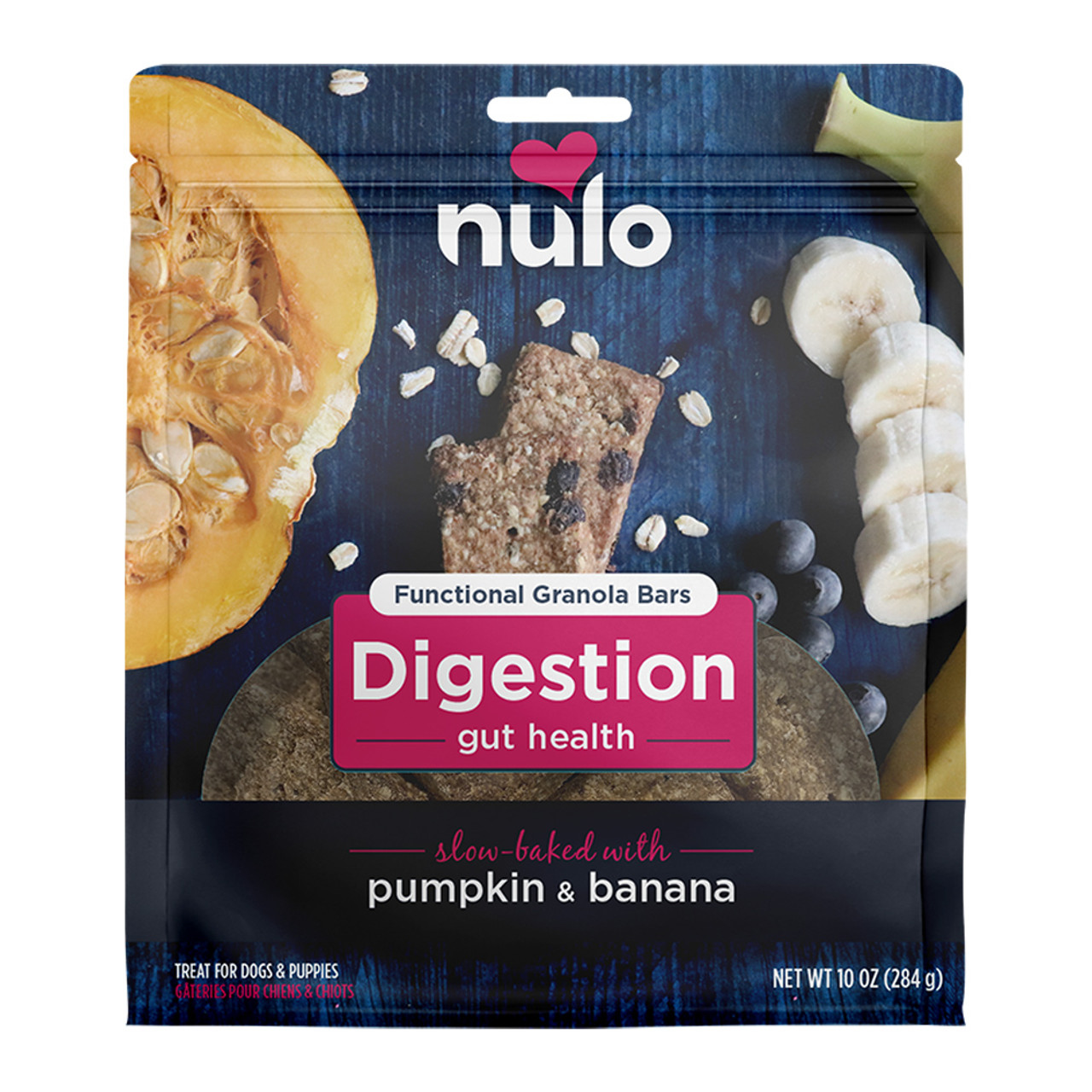 Nulo Functional Granola Digestion Slow-Baked w/ Pumpkin & Banana Dog Treats - Front