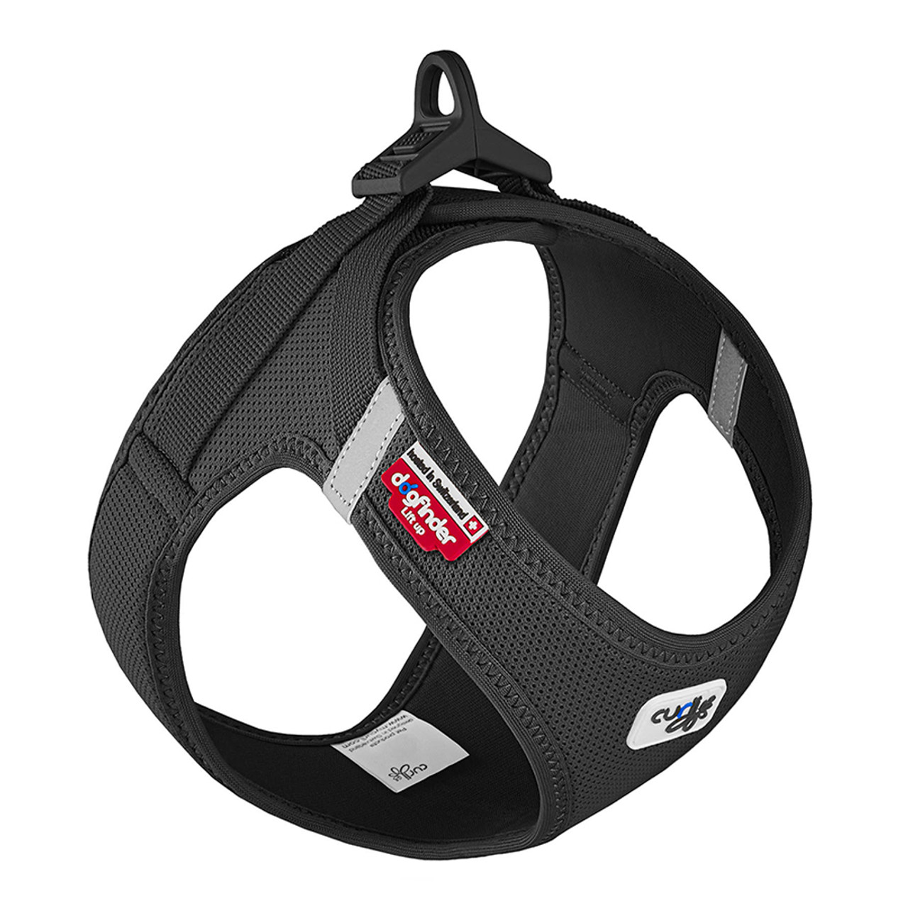 Curli Clasp Air-Mesh Black Vest Small Dog Harness