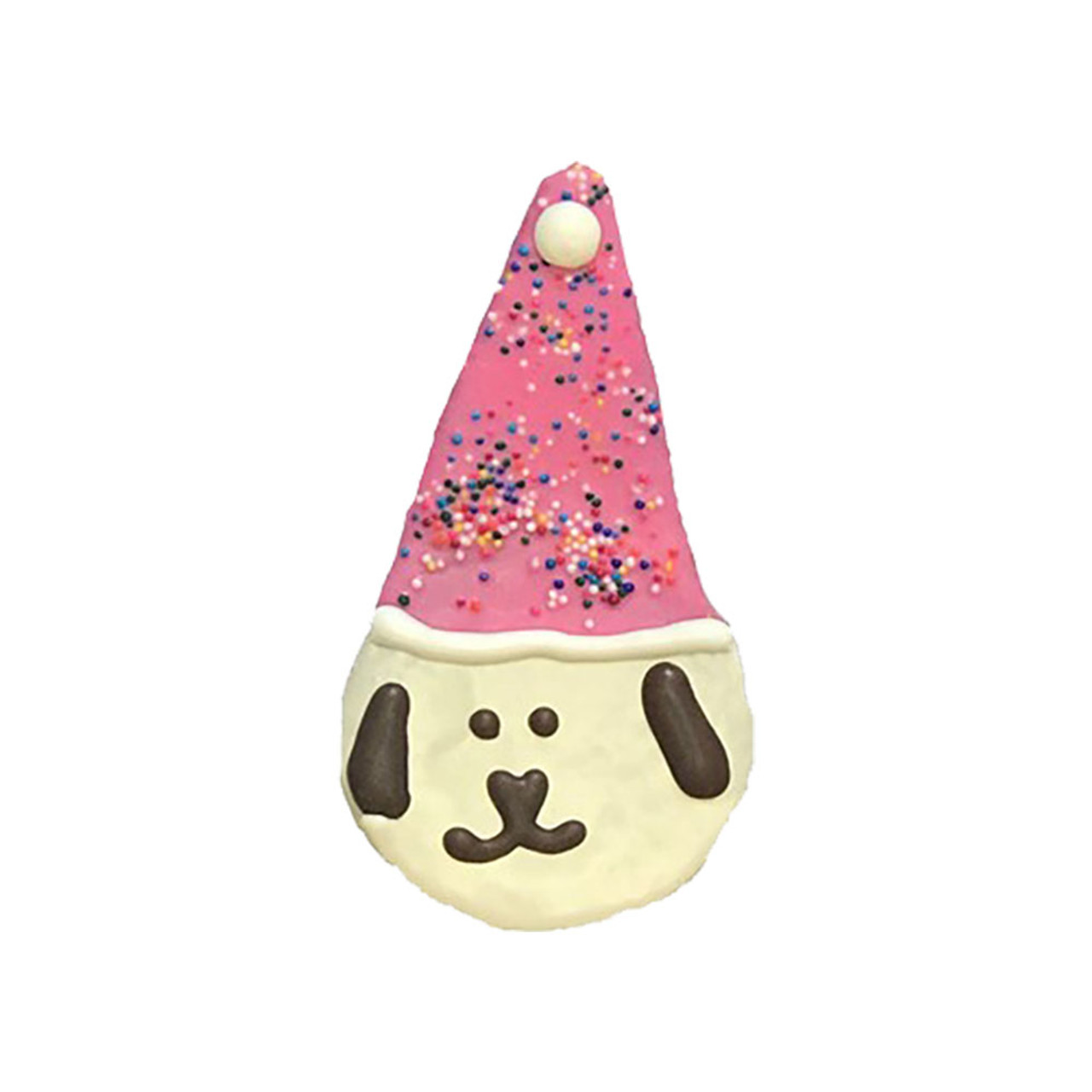 Pawsitively Gourmet Pink Birthday Pup Dog Cookie - Front