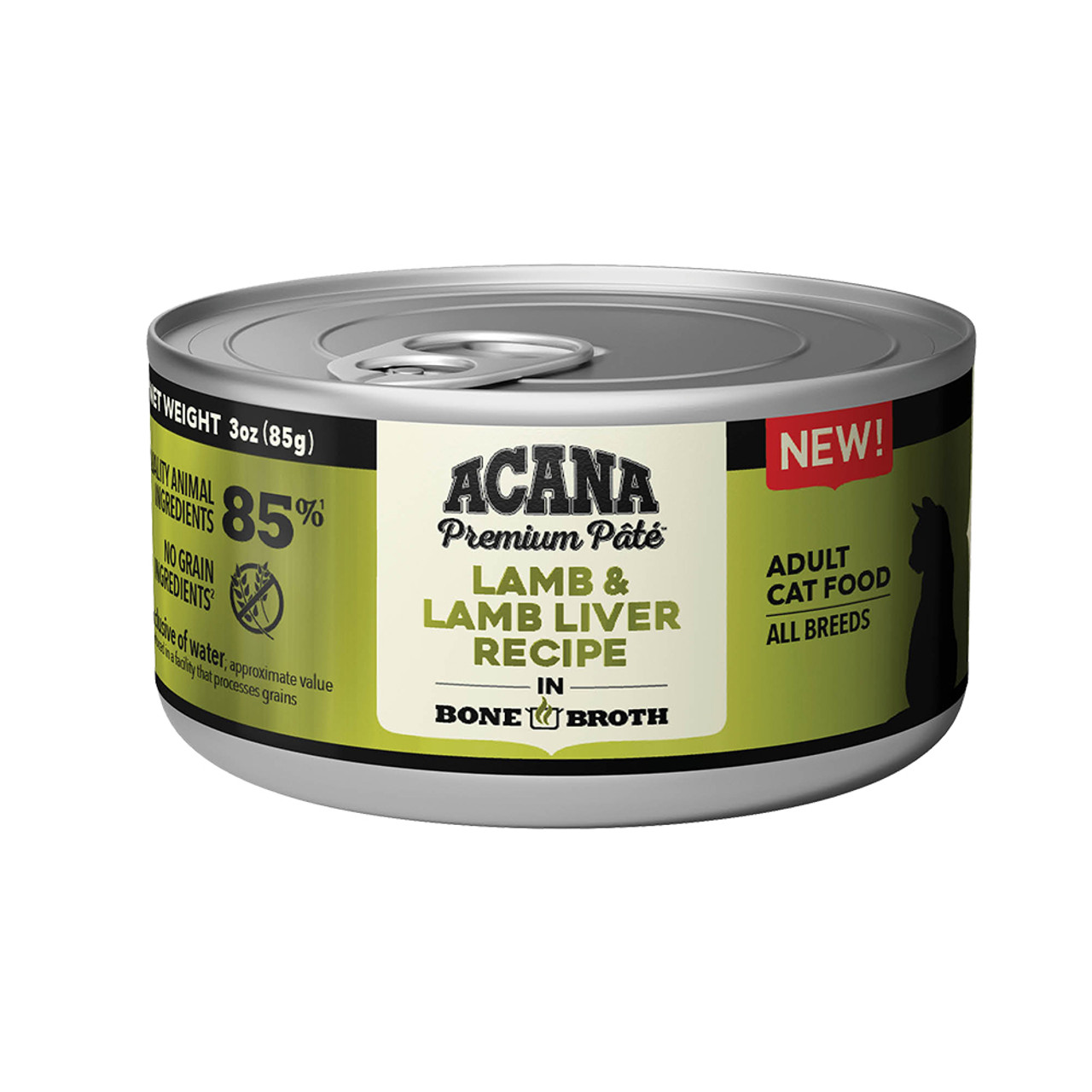 Acana Premium Pate Lamb & Lamb Liver Recipe In Bone Broth Canned Cat Food - Front