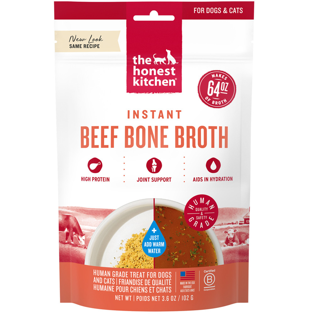 The Honest Kitchen Instant Beef Bone Broth for Dogs & Cats - Front