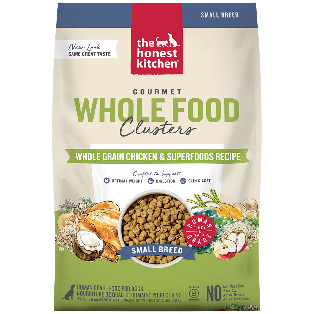The Honest Kitchen Gourmet Whole Food Clusters Whole Grain Chicken & Superfoods Recipe Small Breed Dry Dog Food - Front