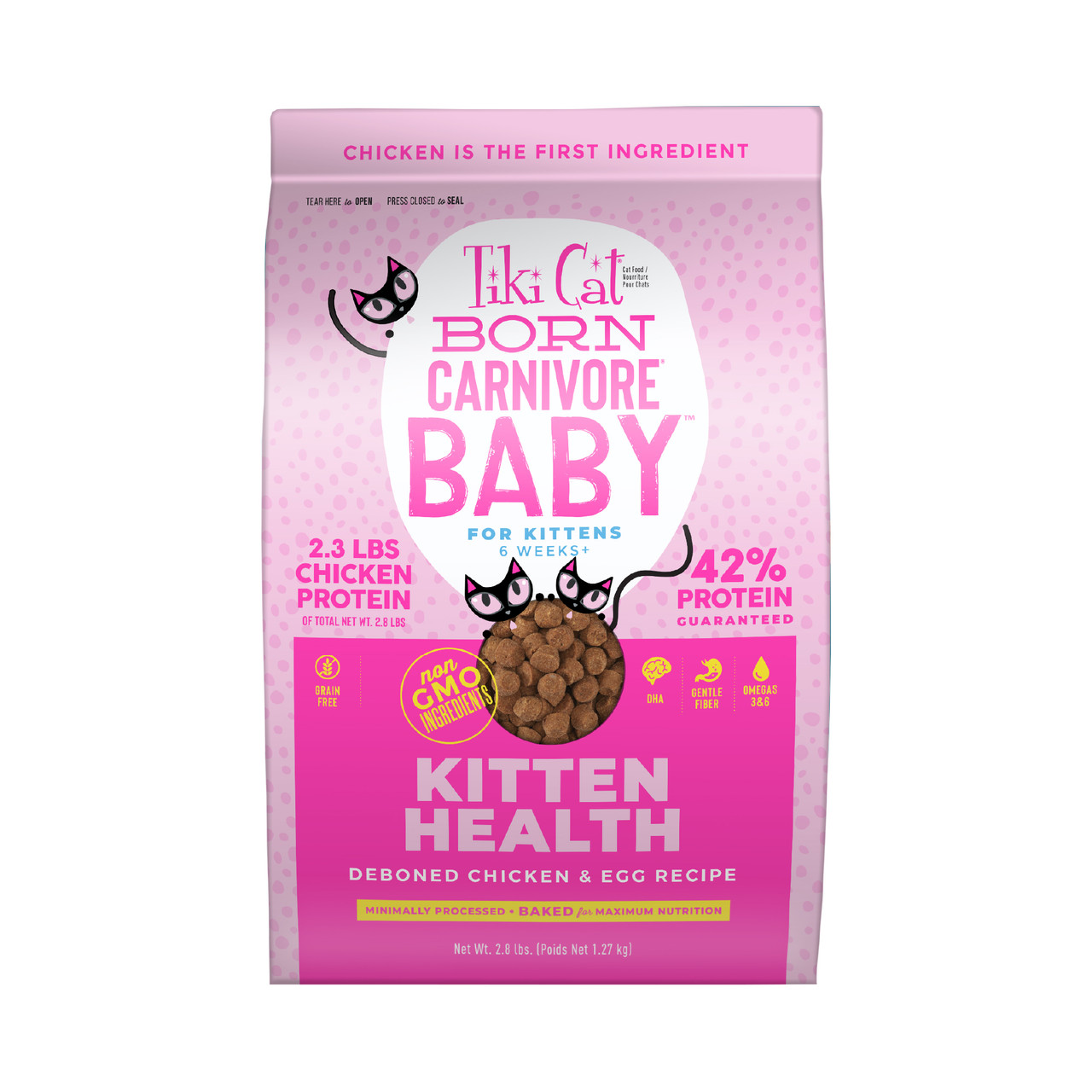 Tiki Cat Born Carnivore for Kittens w/ Deboned Chicken & Egg