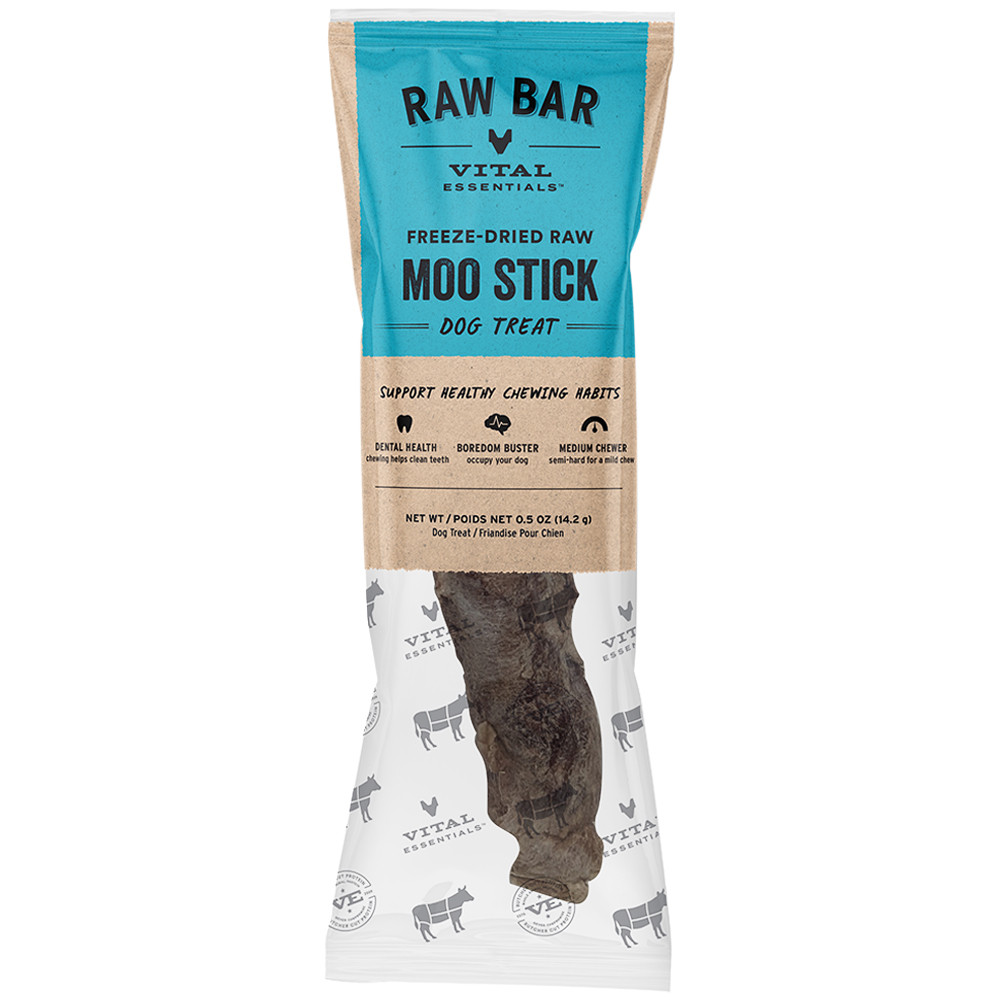 Vital Essentials Raw Bar Moo Stick Freeze-Dried Raw Dog Treat - Front