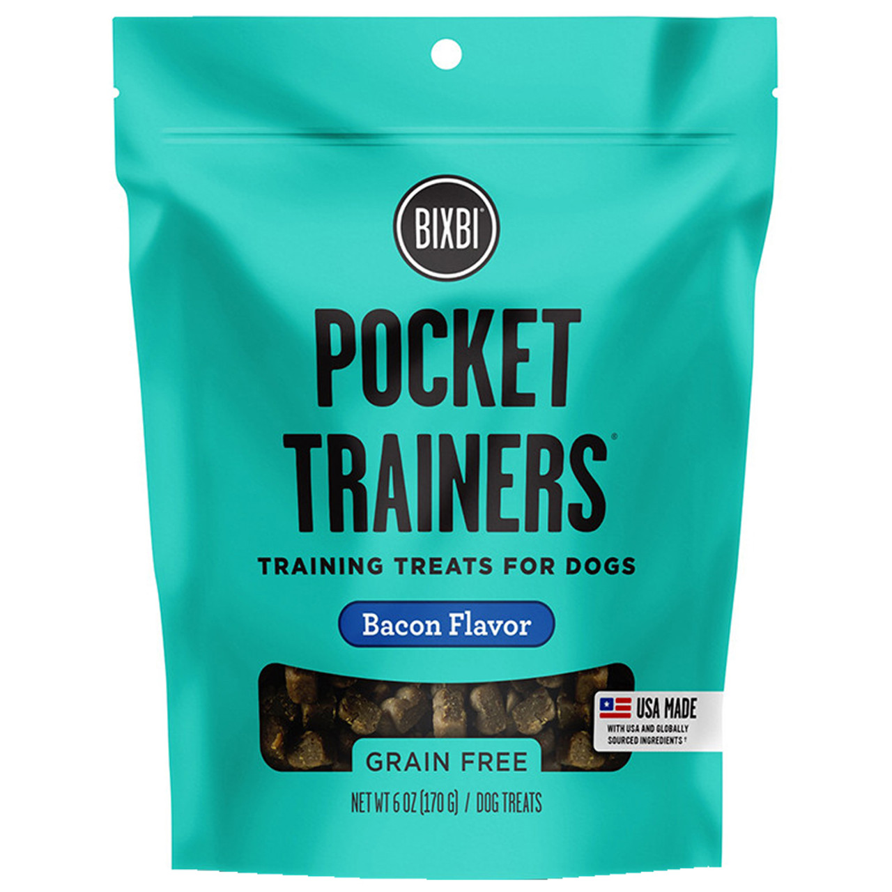 Bixbi Pocket Trainers Bacon Flavor Dog Training Treats - Front