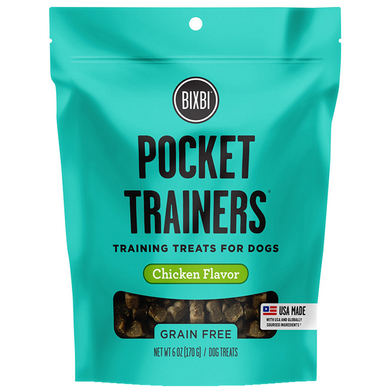 Bixbi Pocket Trainers Chicken Flavor Dog Training Treats - Front