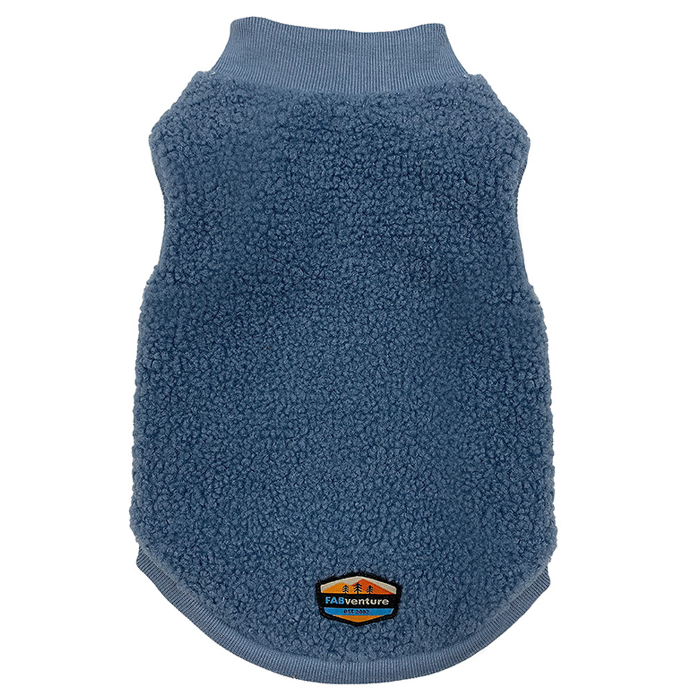 FABventure Powder Blue Sherpa Dog Coat