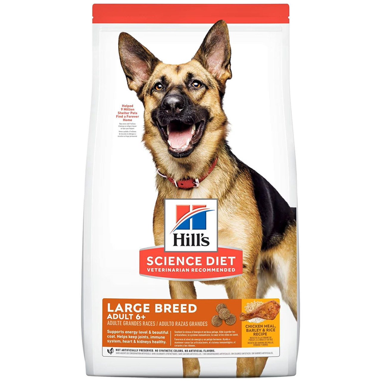 Hill's Science Diet Chicken Meal, Barely & Rice Recipe Large Breed Adult 6+ Premium Dry Dog Food - Front