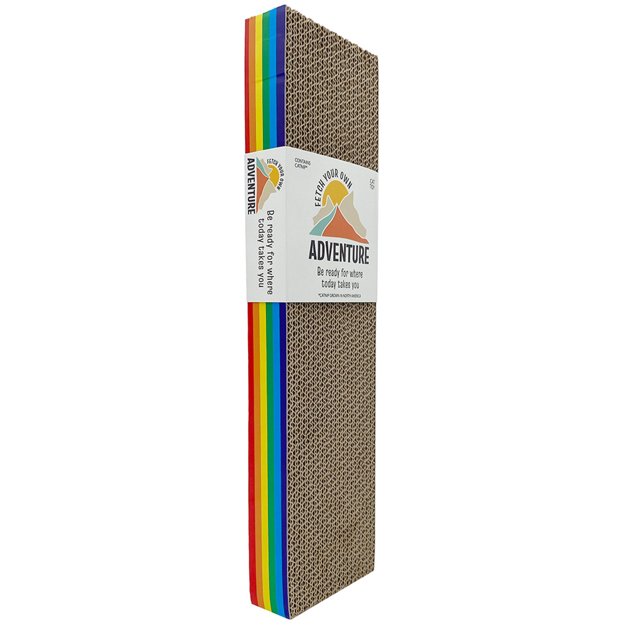 Fetch Your Own Adventure Rainbow Cat Scratcher Board - Front, Small