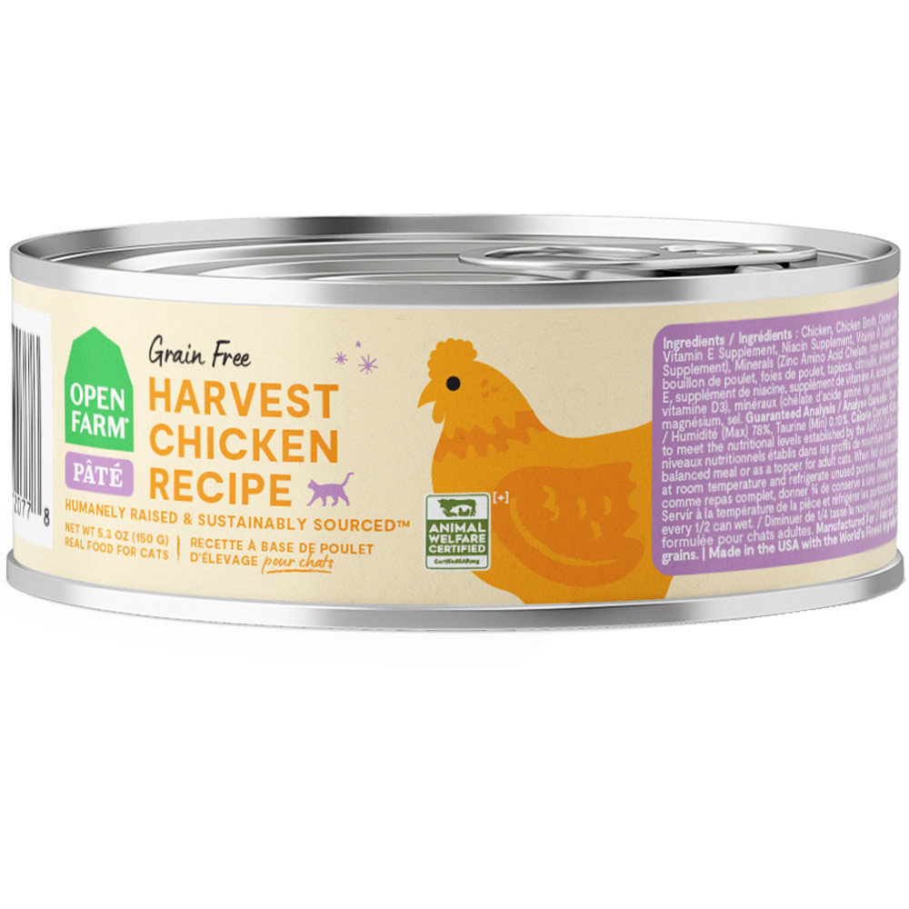 Open Farm Grain Free Harvest Chicken Recipe Pate Canned Cat Food - Front