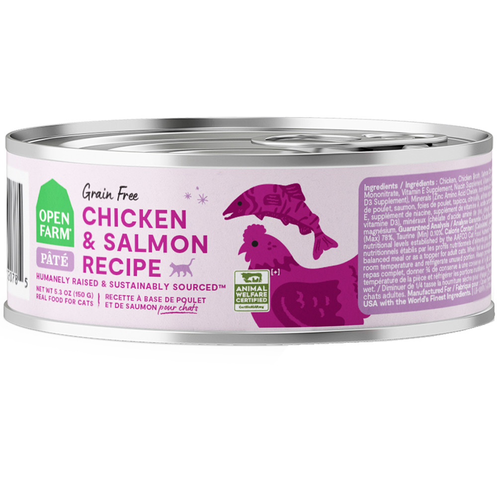 Open Farm Chicken & Salmon Recipe Pate Canned Cat Food - Front