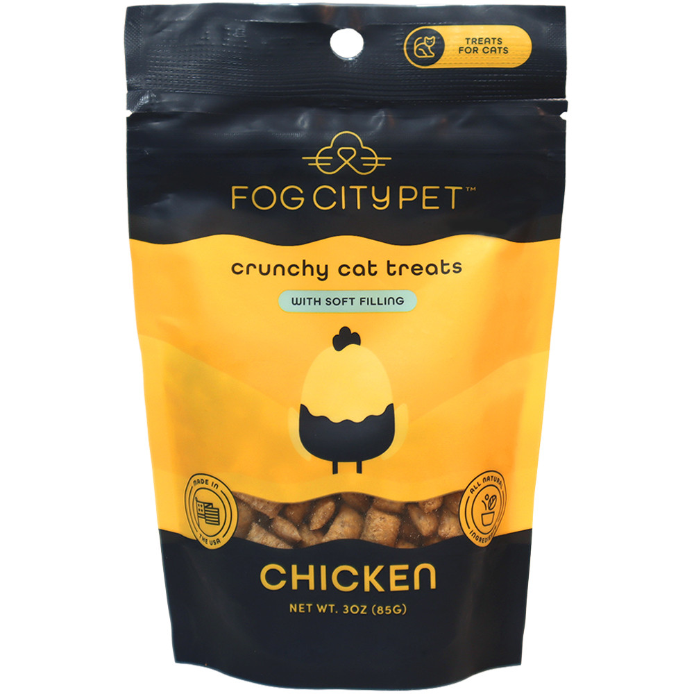 Fog City Pet Snackables Crunchy w/ Soft Filling Chicken Cat Treats - Front
